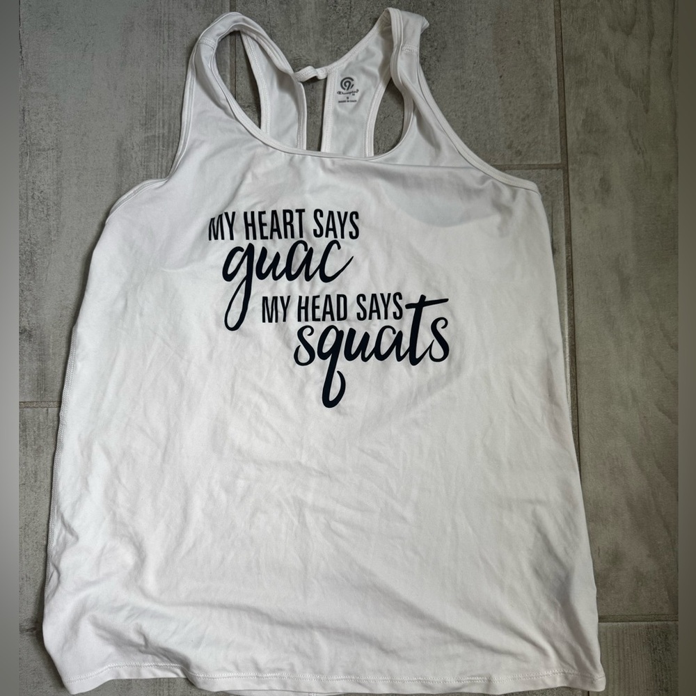 White Champion Workout Tank